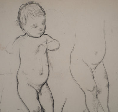 Léopold Franz KOWALSKI : L'enfant qui marche, c, Dessin original (photo de détail 4) - Crédit photo : Galerie Art.Paris