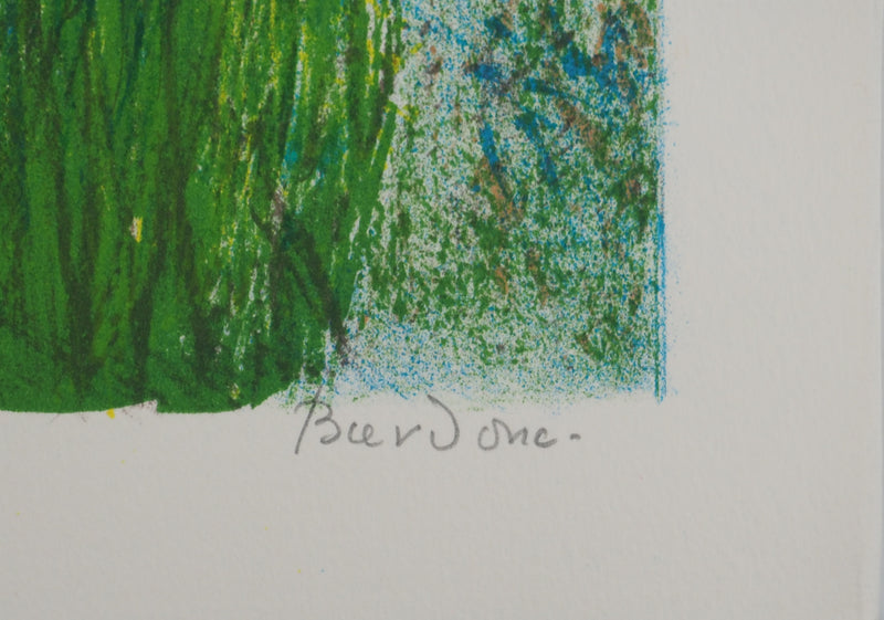 Guy BARDONE : Terrasse en bord de mer, Lithographie originale (photo de détail 2) - Crédit photo : Galerie Art.Paris