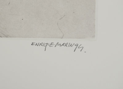 Enrique MARIN MUNOZ : Je vous aime Madame, Gravure originale (photo de détail 2) - Crédit photo : Galerie Art.Paris