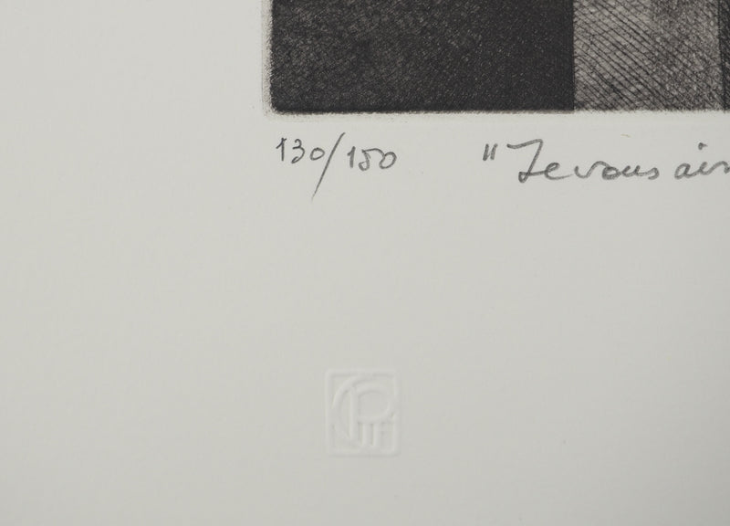 Enrique MARIN MUNOZ : Je vous aime Madame, Gravure originale (photo de détail 6) - Crédit photo : Galerie Art.Paris