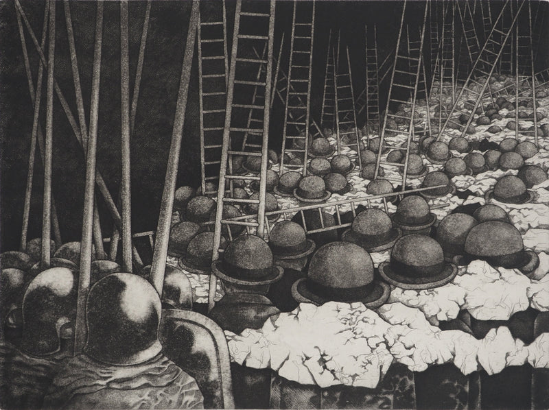 Enrique MARIN MUNOZ : La menace, Gravure originale (photo de détail 3) - Crédit photo : Galerie Art.Paris