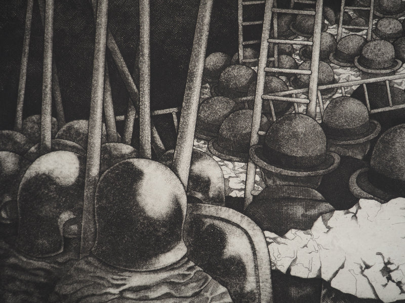 Enrique MARIN MUNOZ : La menace, Gravure originale (photo de détail 4) - Crédit photo : Galerie Art.Paris