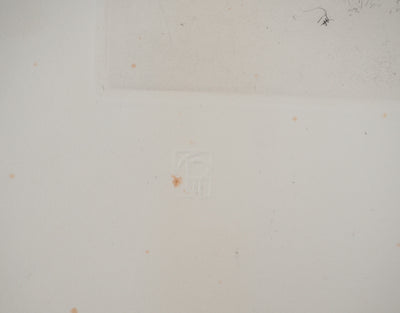 Eugène CORNEAU : La ferme, Gravure originale (photo de détail 6) - Crédit photo : Galerie Art.Paris