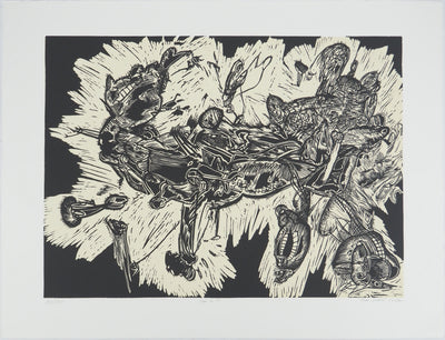 Yves DOARE : Créatures fantastiques, Lithographie originale (vue générale) - Crédit photo : Galerie Art.Paris