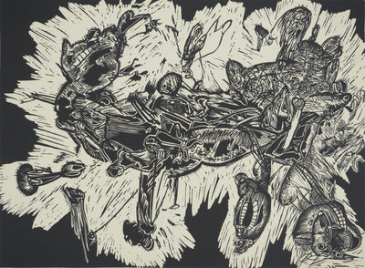 Yves DOARE : Créatures fantastiques, Lithographie originale (photo de détail 3) - Crédit photo : Galerie Art.Paris