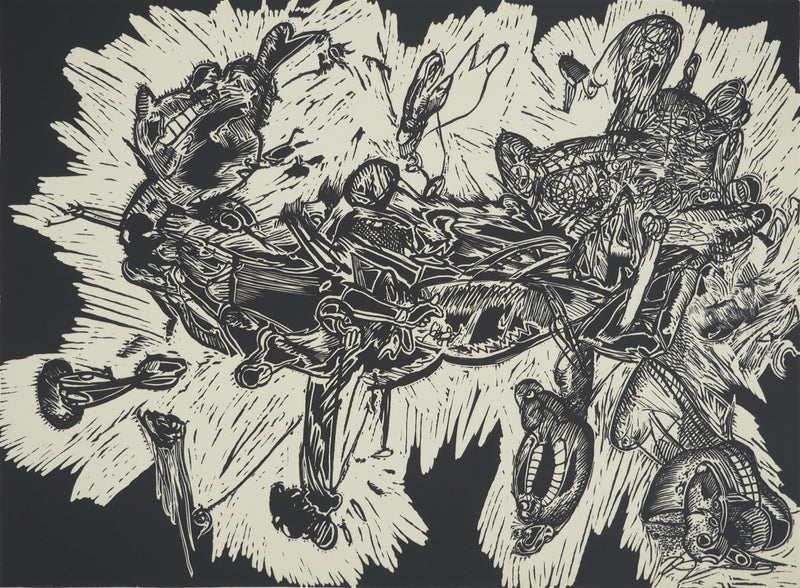 Yves DOARE : Créatures fantastiques, Lithographie originale (photo de détail 3) - Crédit photo : Galerie Art.Paris