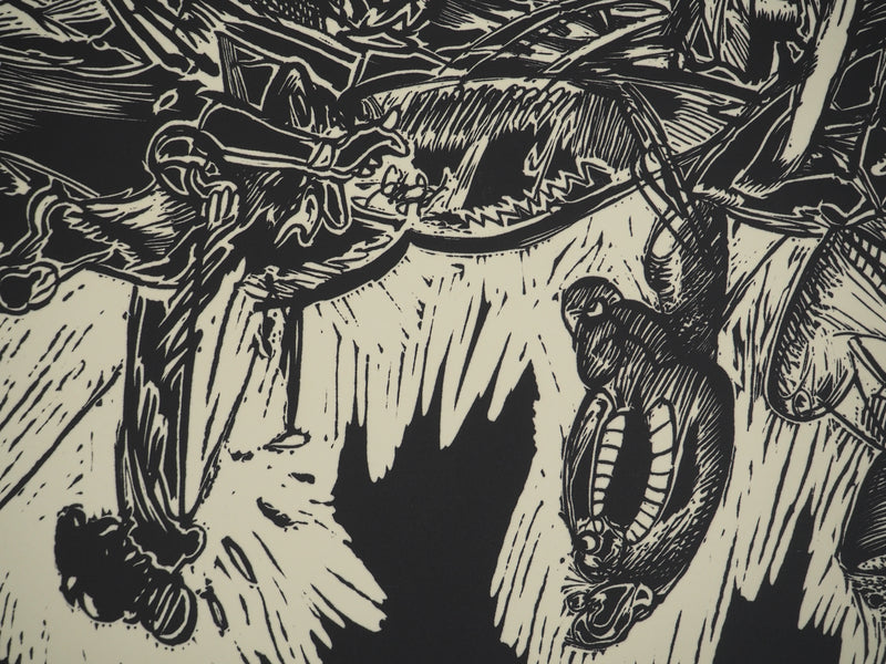 Yves DOARE : Créatures fantastiques, Lithographie originale (photo de détail 5) - Crédit photo : Galerie Art.Paris