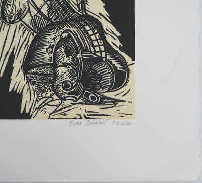 Yves DOARE : Créatures fantastiques, Lithographie originale (photo de détail 2) - Crédit photo : Galerie Art.Paris