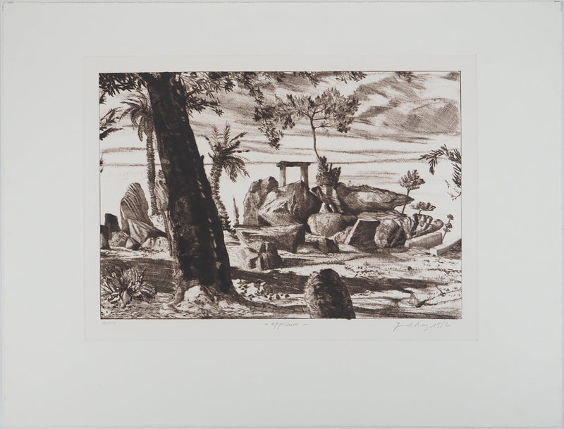 Gérard DIAZ : Oppidum, Gravure originale (vue générale) - Crédit photo : Galerie Art.Paris