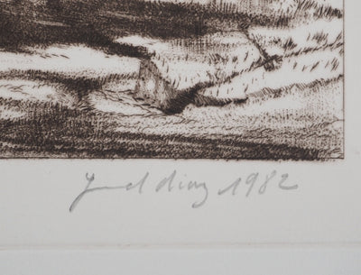 Gérard DIAZ : Oppidum, Gravure originale (photo de détail 2) - Crédit photo : Galerie Art.Paris