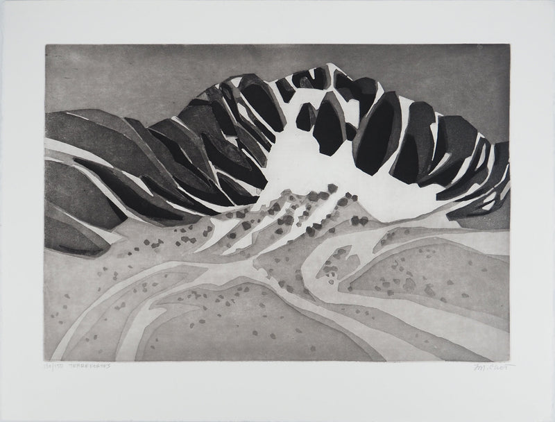 Maurice CHOT-PLASSOT : Terrefortes, Gravure originale (vue générale) - Crédit photo : Galerie Art.Paris