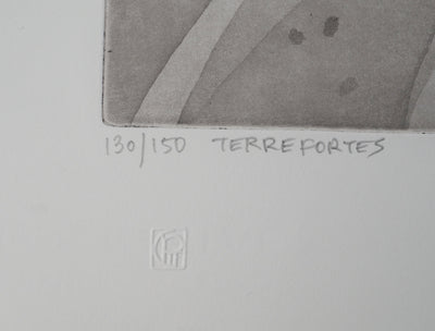 Maurice CHOT-PLASSOT : Terrefortes, Gravure originale (photo de détail 6) - Crédit photo : Galerie Art.Paris