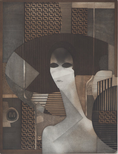 André MINAUX : Portrait aux yeux noirs, Gravure originale (photo de détail 3) - Crédit photo : Galerie Art.Paris