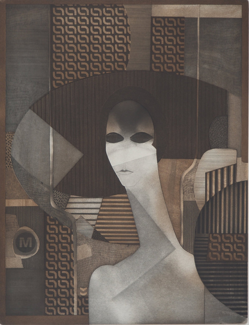 André MINAUX : Portrait aux yeux noirs, Gravure originale (photo de détail 3) - Crédit photo : Galerie Art.Paris