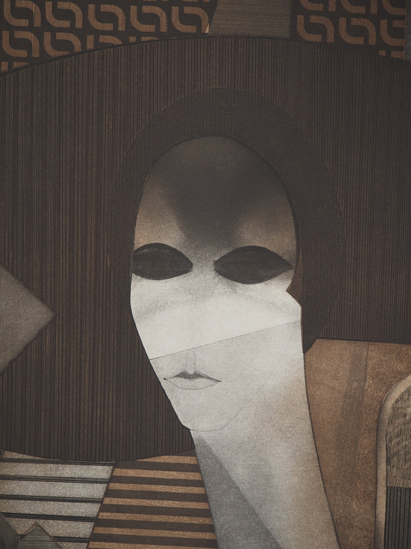 André MINAUX : Portrait aux yeux noirs, Gravure originale (photo de détail 4) - Crédit photo : Galerie Art.Paris