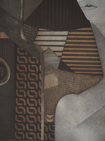 André MINAUX : Portrait aux yeux noirs, Gravure originale (photo de détail 5) - Crédit photo : Galerie Art.Paris