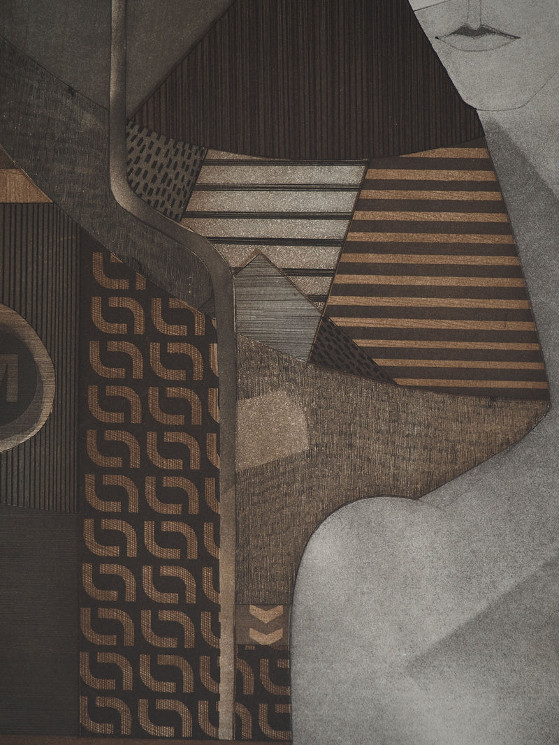 André MINAUX : Portrait aux yeux noirs, Gravure originale (photo de détail 5) - Crédit photo : Galerie Art.Paris