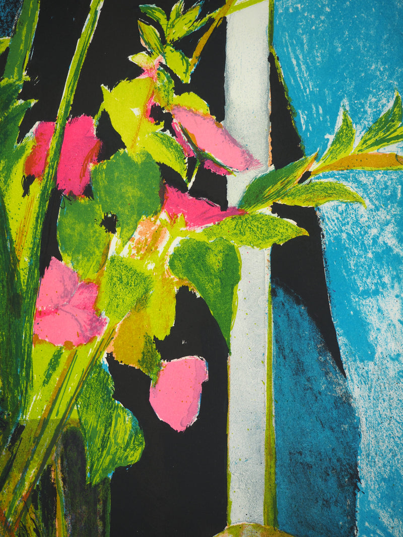 Guy BARDONE : Nature morte rose et noire, Lithographie originale (photo de détail 5) - Crédit photo : Galerie Art.Paris