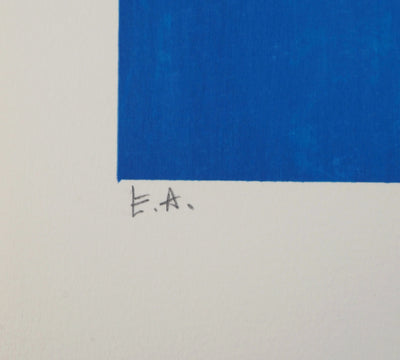 Guy BARDONE : Bouquet de fleurs bleues, Lithographie originale (photo de détail 6) - Crédit photo : Galerie Art.Paris