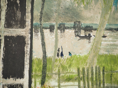 Guy BARDONE : Fenêtre sur la plage, Lithographie originale (photo de détail 4) - Crédit photo : Galerie Art.Paris