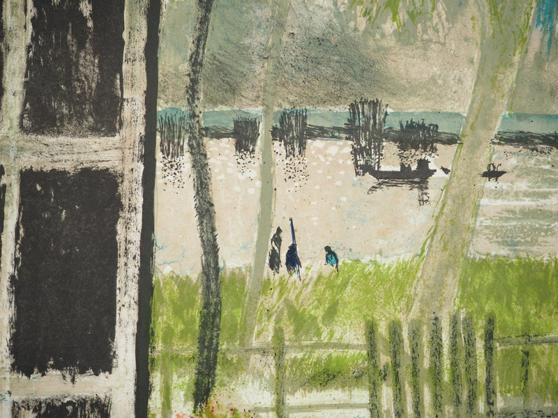 Guy BARDONE : Fenêtre sur la plage, Lithographie originale (photo de détail 4) - Crédit photo : Galerie Art.Paris
