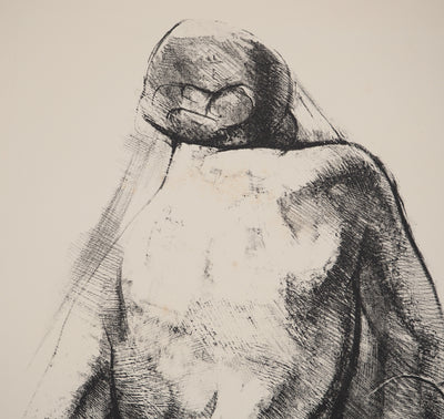 Georges OUDOT : Femme vue de dos, Gravure originale (photo de détail 3) - Crédit photo : Galerie Art.Paris