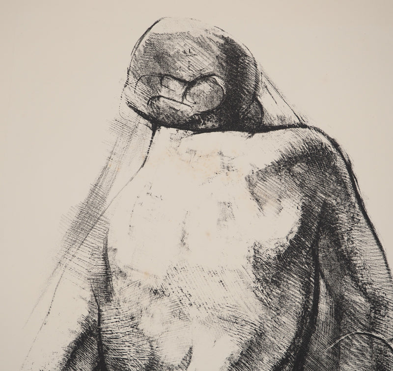 Georges OUDOT : Femme vue de dos, Gravure originale (photo de détail 3) - Crédit photo : Galerie Art.Paris