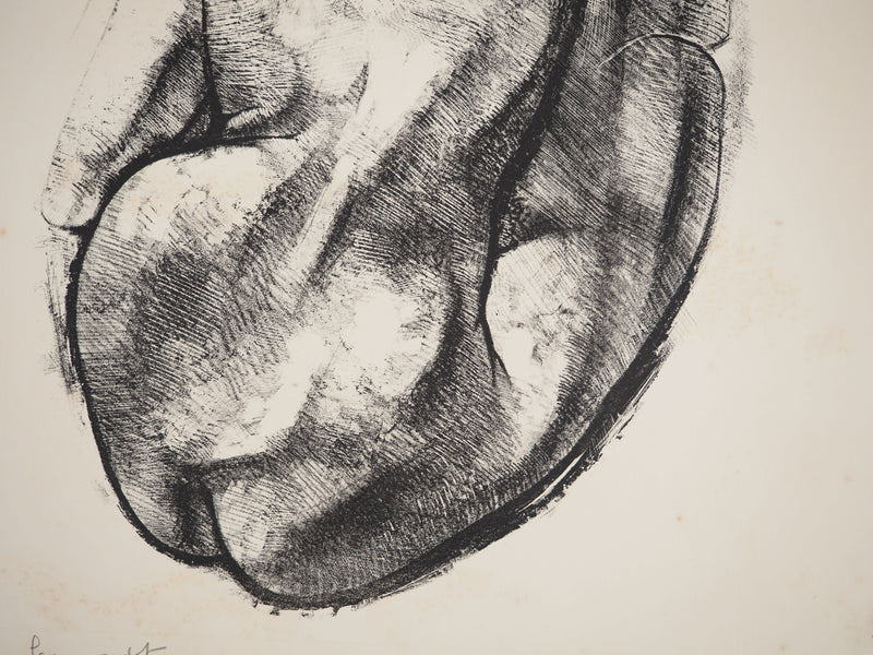 Georges OUDOT : Femme vue de dos, Gravure originale (photo de détail 4) - Crédit photo : Galerie Art.Paris