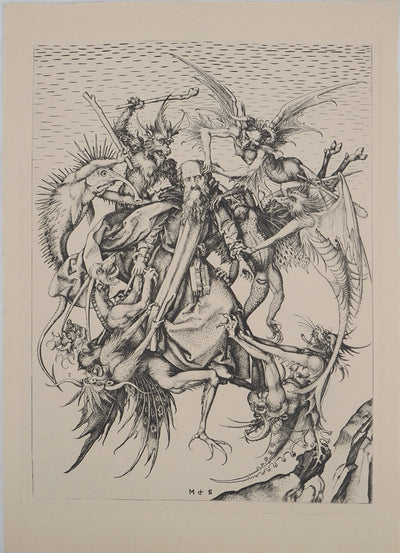 Martin SCHONGAUER : Martin SCHONGAUER (1430/50-1491), Gravure originale (vue générale) - Crédit photo : Galerie Art.Paris