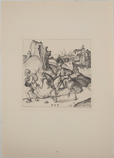 Martin SCHONGAUER : Martin SCHONGAUER (1430/50-1491), Gravure originale (vue générale) - Crédit photo : Galerie Art.Paris