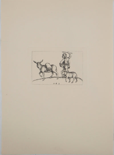 Martin SCHONGAUER : Martin SCHONGAUER (1430/50-1491), Gravure originale (vue générale) - Crédit photo : Galerie Art.Paris
