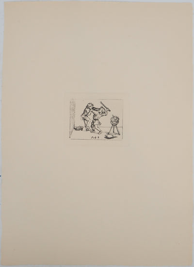 Martin SCHONGAUER : Martin SCHONGAUER (1430/50-1491), Gravure originale (vue générale) - Crédit photo : Galerie Art.Paris