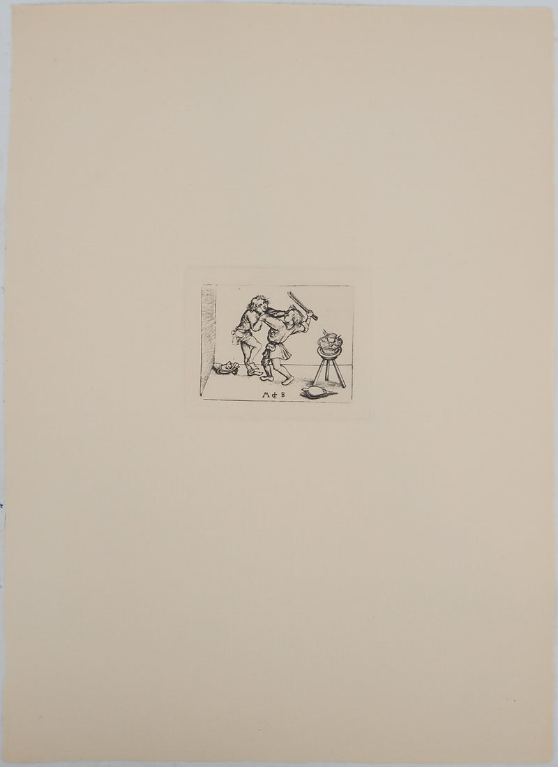 Martin SCHONGAUER : Martin SCHONGAUER (1430/50-1491), Gravure originale (vue générale) - Crédit photo : Galerie Art.Paris