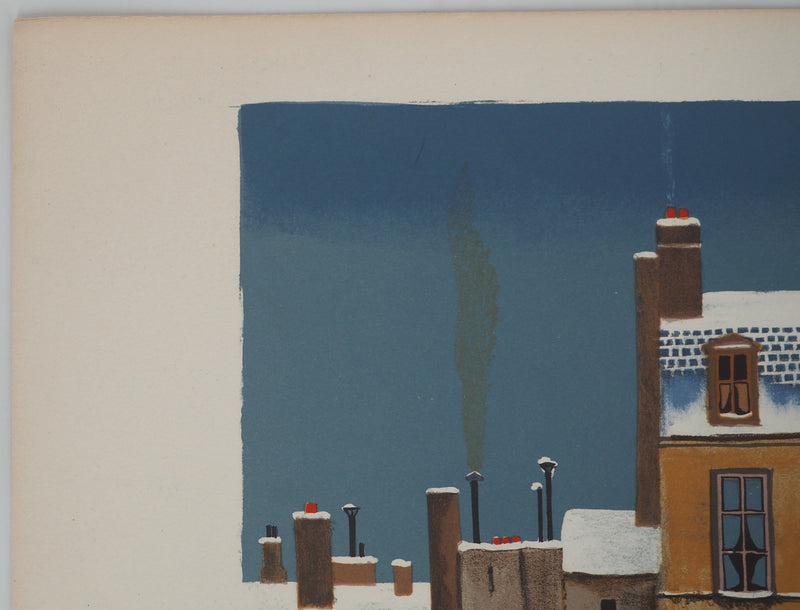 Michel DELACROIX : Paris : La Place Furstenberg, Lithographie originale (photo de détail 6) - Crédit photo : Galerie Art.Paris