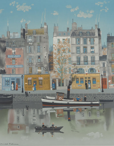 Michel DELACROIX : Le canal, Lithographie originale (photo de détail 3) - Crédit photo : Galerie Art.Paris