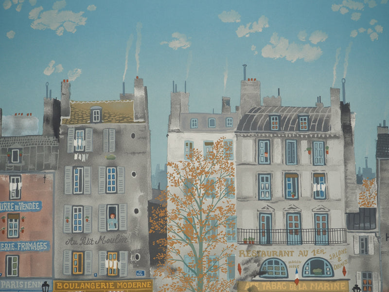 Michel DELACROIX : Le canal, Lithographie originale (photo de détail 5) - Crédit photo : Galerie Art.Paris