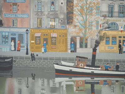 Michel DELACROIX : Le canal, Lithographie originale (photo de détail 4) - Crédit photo : Galerie Art.Paris