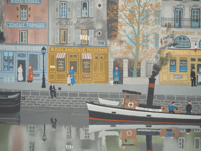Michel DELACROIX : Le canal, Lithographie originale (photo de détail 4) - Crédit photo : Galerie Art.Paris