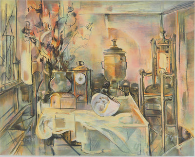 Nicolai GEORGESCU : Nicolaï GEORGESCU (1946-1995), Lithographie originale (vue générale) - Crédit photo : Galerie Art.Paris