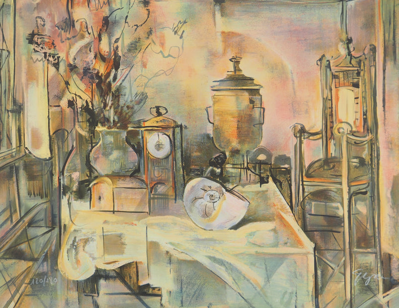 Nicolai GEORGESCU : Nicolaï GEORGESCU (1946-1995), Lithographie originale (photo de détail 3) - Crédit photo : Galerie Art.Paris