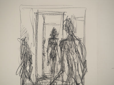 Alberto GIACOMETTI : Silhouettes en marche, Lithographie originale (photo de détail 4) - Crédit photo : Galerie Art.Paris