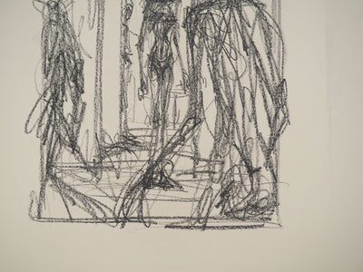 Alberto GIACOMETTI : Silhouettes en marche, Lithographie originale (photo de détail 5) - Crédit photo : Galerie Art.Paris