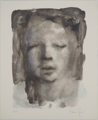 Leonor FINI : Visage endormi, c, Lithographie originale (vue générale) - Crédit photo : Galerie Art.Paris