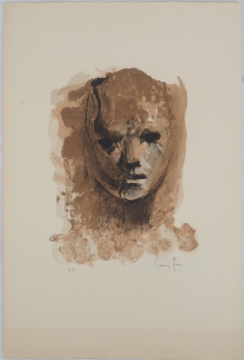 Leonor FINI : Visage, Lithographie originale (vue générale) - Crédit photo : Galerie Art.Paris