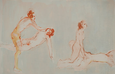 Leonor FINI : Les amants, Lithographie originale (photo de détail 3) - Crédit photo : Galerie Art.Paris