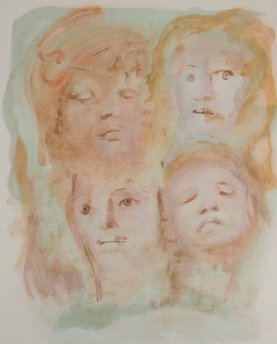 Leonor FINI : Visages féminins, Lithographie originale (photo de détail 3) - Crédit photo : Galerie Art.Paris