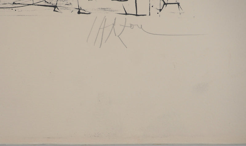 Jean CARZOU : Vue sur le port, Lithographie originale (photo de détail 7) - Crédit photo : Galerie Art.Paris