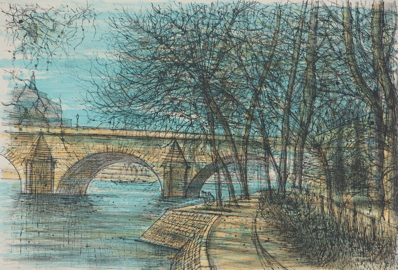 Jean CARZOU : Le Pont-Neuf, Lithographie originale (photo de détail 3) - Crédit photo : Galerie Art.Paris