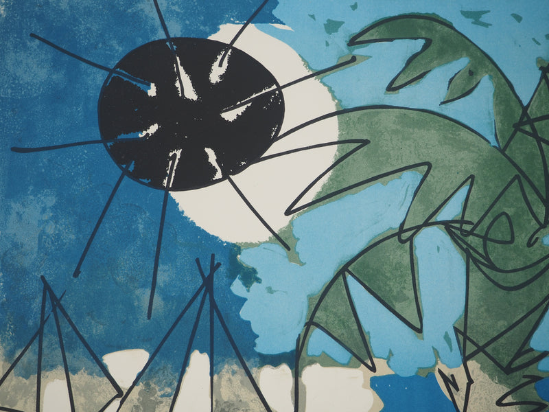 Claude VENARD : Femme en bord de mer, Lithographie originale (photo de détail 4) - Crédit photo : Galerie Art.Paris