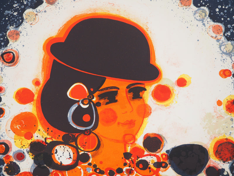 Frédéric MENGUY : Jeune fille au collier de perles, Lithographie originale (photo de détail 4) - Crédit photo : Galerie Art.Paris